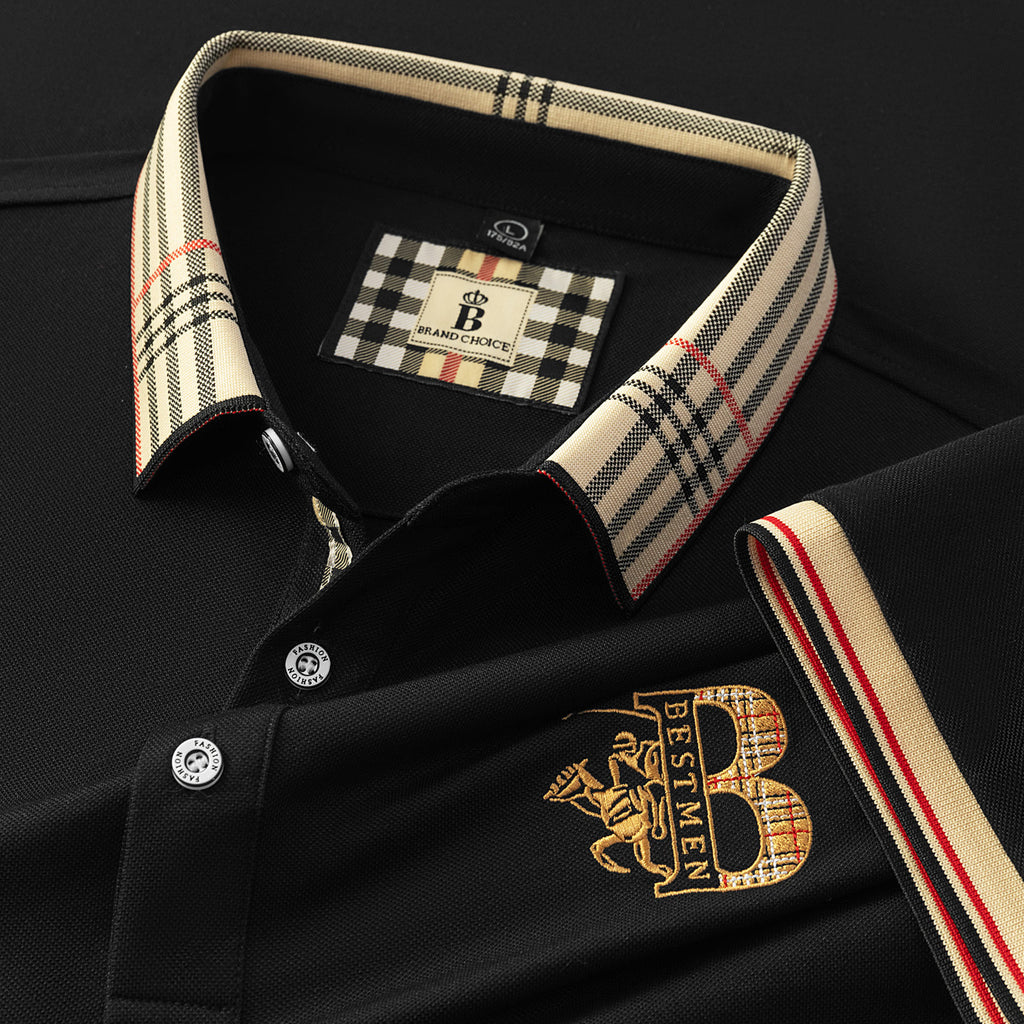 Alihu Men'S Summer New Style Paul Brand Loose Embroidered Short-Sleeved T-Shirt Men'S T Business Lapel Men'S Polo Shirt