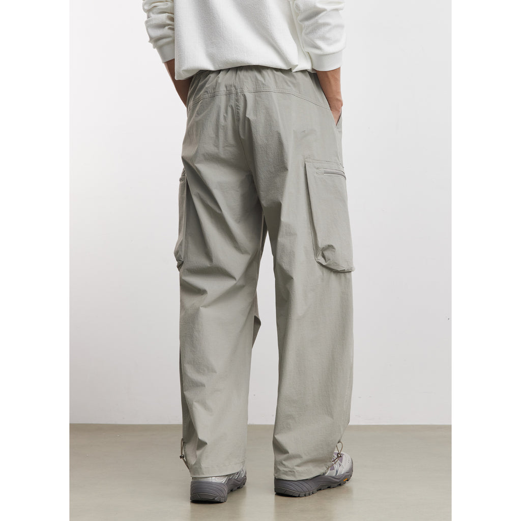 Yizhi Fashionable Sweat-Absorbent Quick-Drying Casual Pants For Men Spring And Autumn 2026 New Outdoor Overalls Thin Wide-Leg Pants